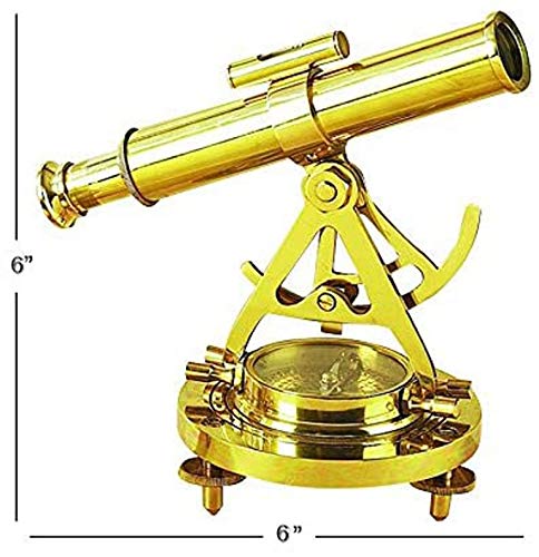 Brass Telescope Compass Feel The Distant Objects Nearer 6"