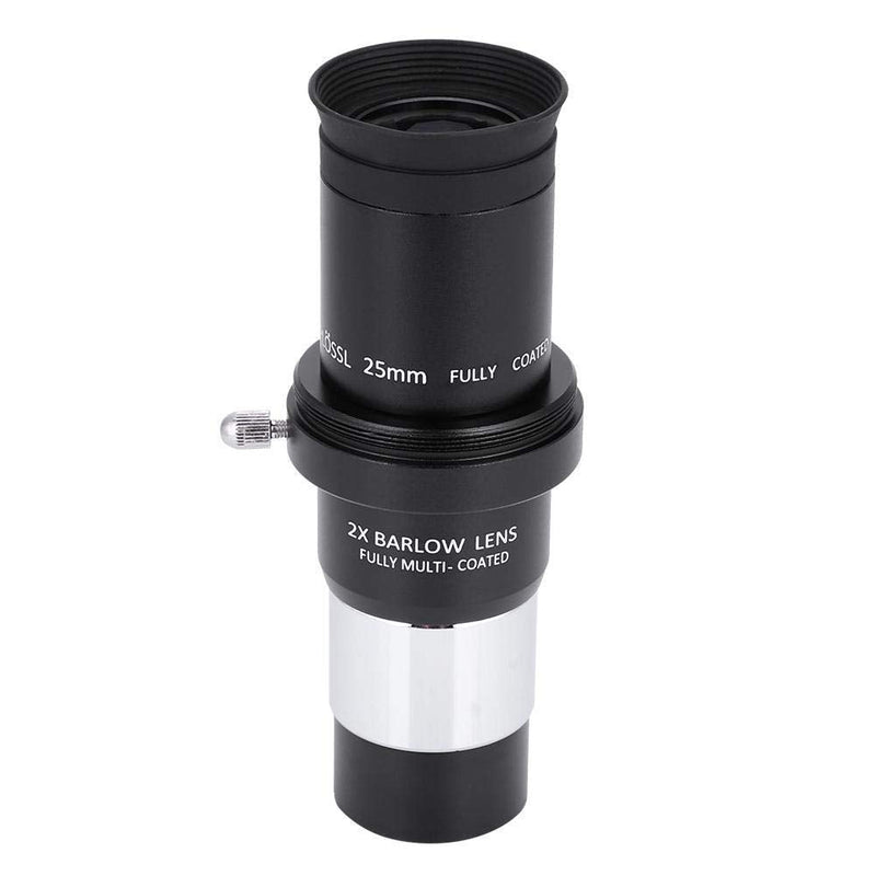 Astronomical Telescope Accessory Kit,1.25 inch Plossl Telescope Eyepiece Set 4/10/25mm + 2X Barlow Lens Kit for Astronomy