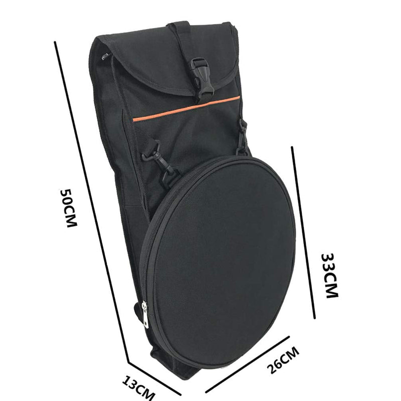 EXCEART 1Pc Drum Pad Storage Bags, Dumb Drum Bags Backpacks Waterproof Drum Pouch With Adjustable Straps and Detachable Carrying Bag for Drum Instrument