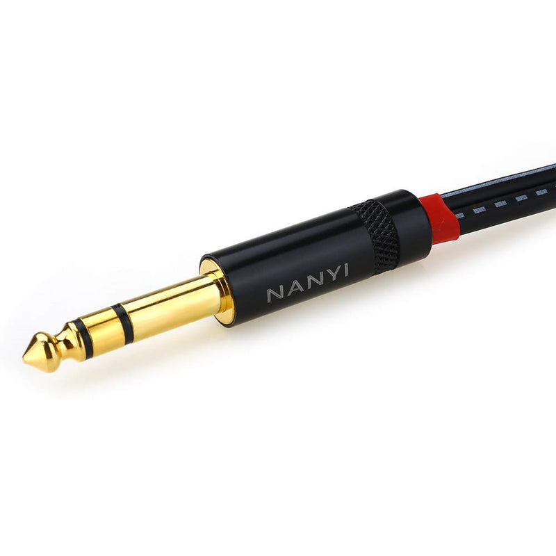 [AUSTRALIA] - NANYI 1/4" to 2XLR Microphone Splitter Audio Cables, TRS Stereo Male to Dual XLR Male Interconnect Audio Microphone Cable, Y Splitter Adapter Cable 3M (10FT) 1/4" to Dual XLR Male - 10Feet 