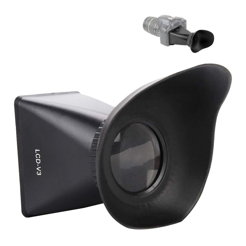 LCD Viewfinder,2.8X View Finder,LCD Screen Magnifying Viewfinder Magnifier Viewer,with Extender Hood,for Camera(V3) V3