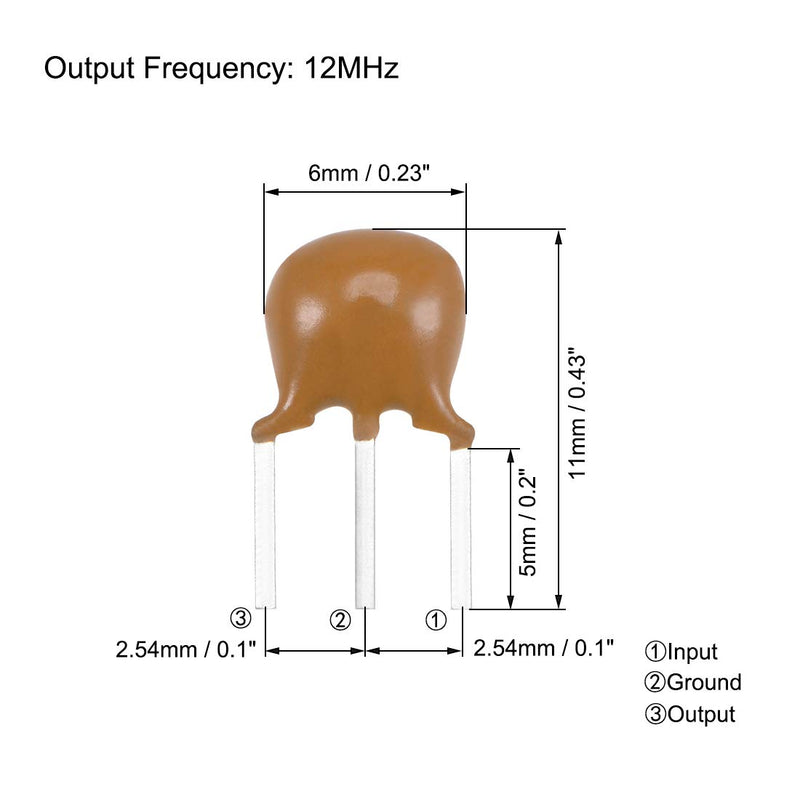 uxcell Ceramic Resonator Oscillator Assortment 4MHz 8MHz 12MHz 16MHz DIP, 4in1 20pcs