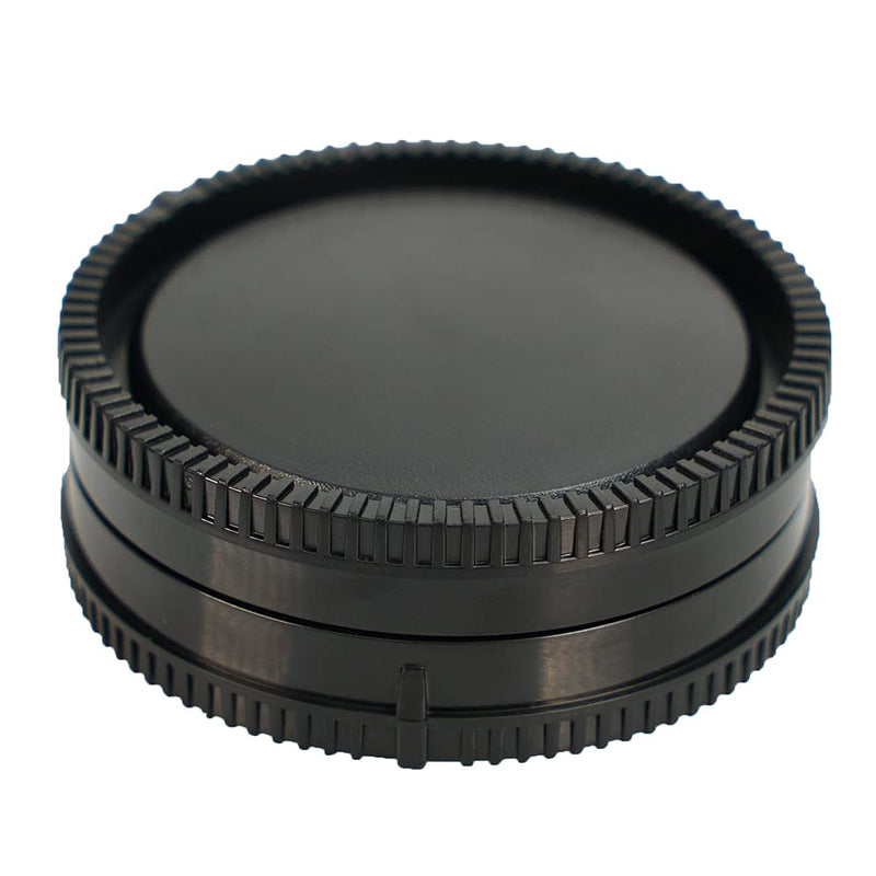 NIYI 2Sets Camera Body Cap and Rear Lens Cap Cover Kit for Sony ENEX Mount Camera and Lenses Rear Lens Protector Cover and Body Cap Set Sony E