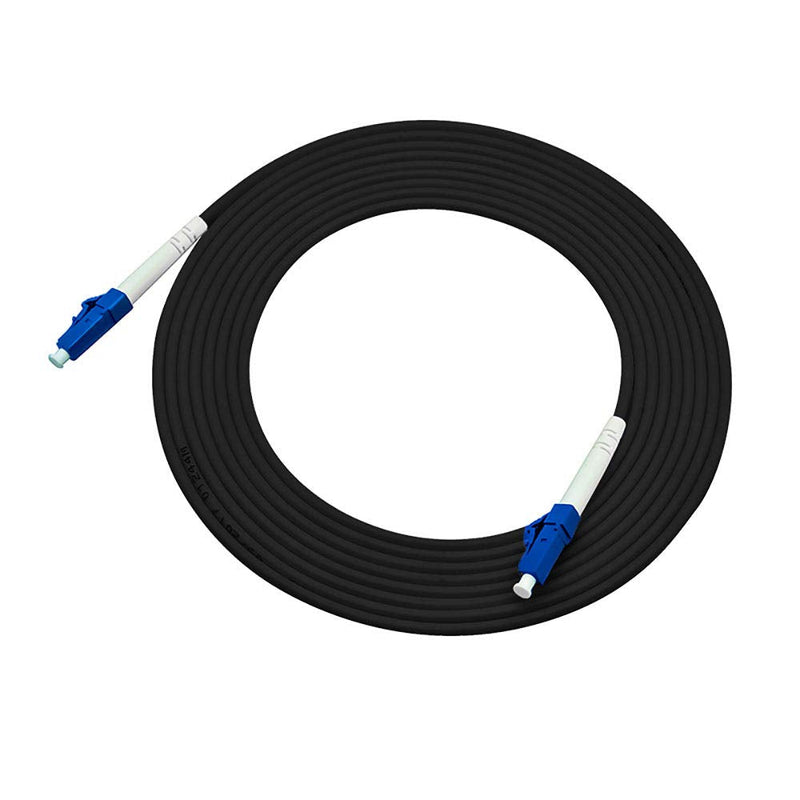 Jeirdus 100ft 100feet 30m LC to LC Outdoor Armored Simplex 9/125 SM Fiber Optic Cable Jumper Optical Patch Cord Singlemode 30Meters 100ft LC-LC 30M/100ft