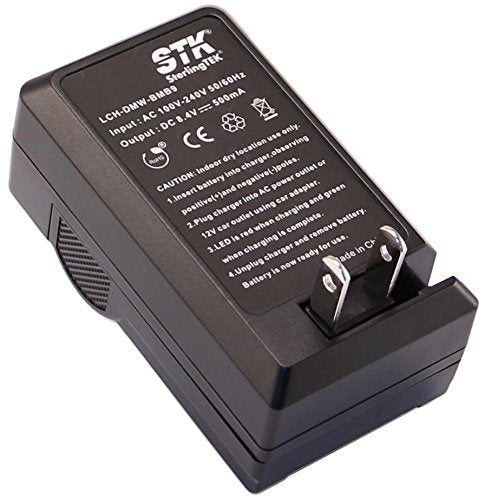 STK's DMW-BMB9 Charger for Panasonic Lumix DMC-FZ70, DMC-FZ100, DMC-FZ40, DMC-FZ150, DMC-FZ60, DMC-FZ47, DMC-FZ72 Cameras, DMW-BMB9PP Battery, DE-A83 Charger