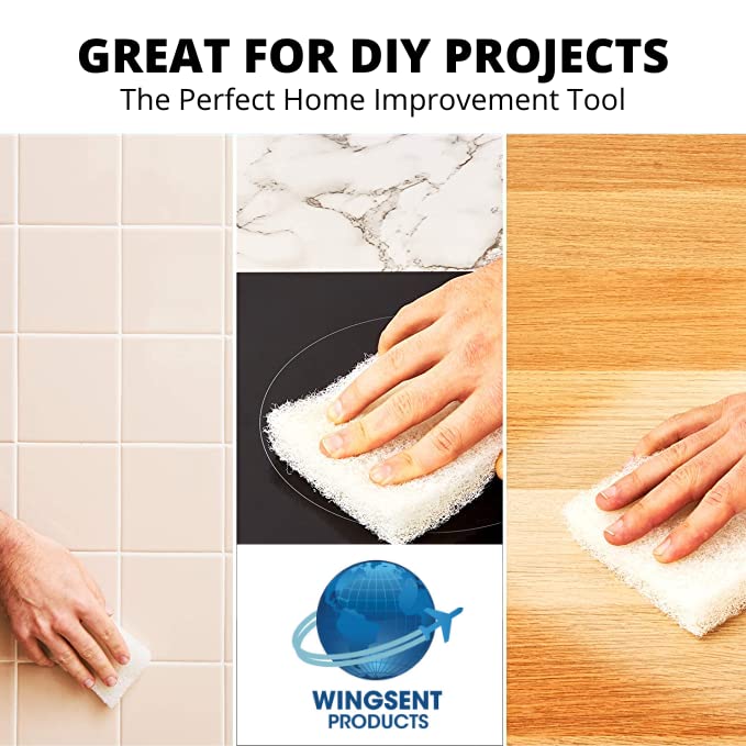 Commercial Light Duty Scrub Pad - for Heavy-Duty Cleaning and scrubbing - 4.625" x 10" - White (Pack of 5)