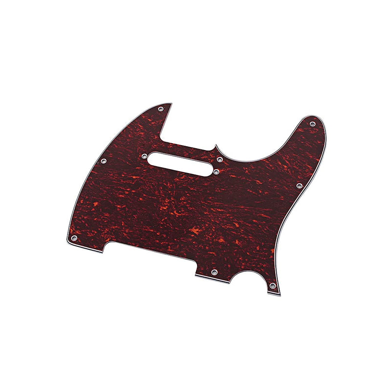 Alnicov 8 Hole Tele Pickguard Fit for USA/MX Standard Telecaster Guitar,3Ply Red tortoise