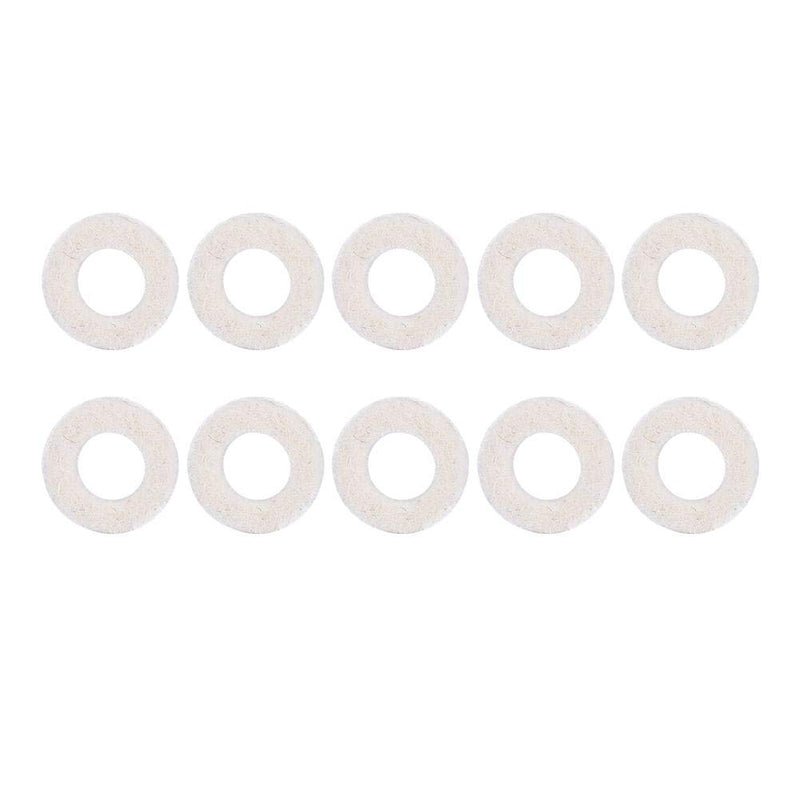 Trumpet Washers Pad, 10 Pcs Trumpet Valve Felt Washers Cushion Pad Brass Trumpets Musical Instrument Accessory (White)