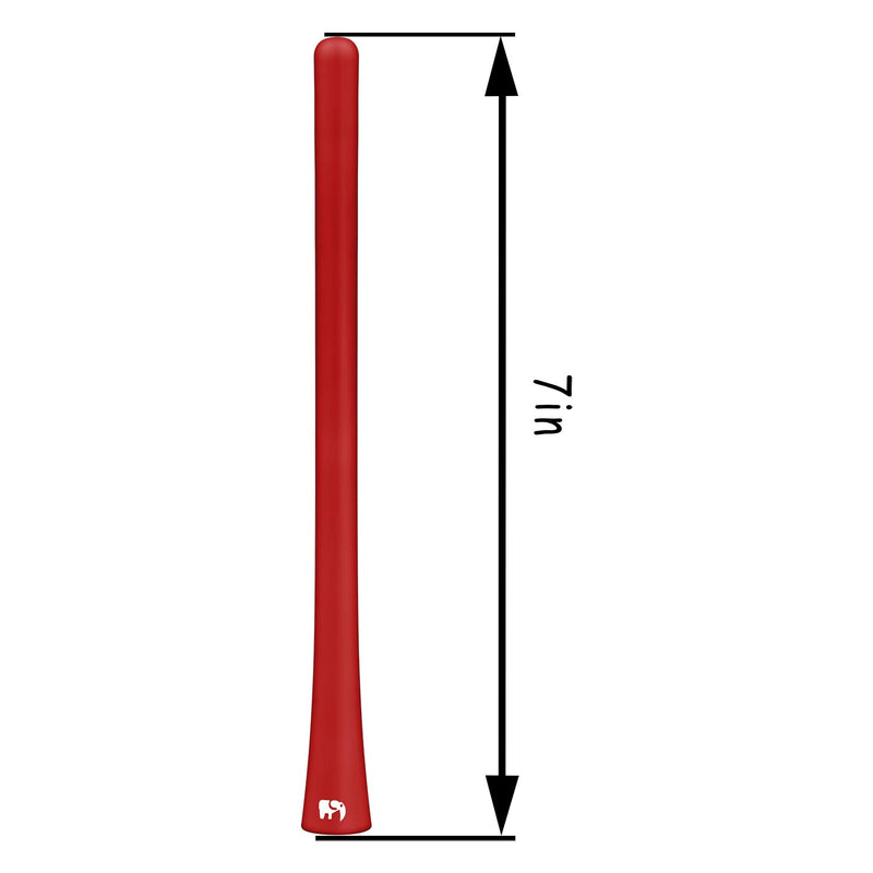 ONE250 7" inch Flexible Rubber Antenna for Honda - CR-V (2001-2016), Element (2003-2021), Fit (2001-2021), Jazz (2001-2021), Insight (1999-2016) - Designed for Optimized FM/AM Reception (Red) Red