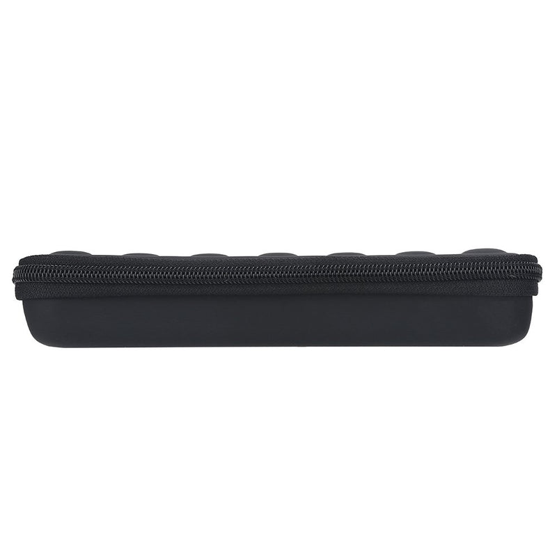 Black Soft Harmonica Zippered Carrying Case, PU Leather Fabric Durable Storage Bag Portable Harmonica Gear Bag for 7 Harmonicas