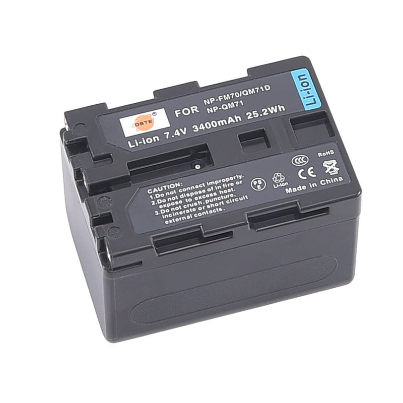 [AUSTRALIA] - DSTE Replacement for NP-QM71D Battery + DC01 Travel and Car Charger Adapter Compatible Sony CCD-TRV338 350 608 DCR-DVD300 301 DCR-PC115 120 DCR-TRV6 Camera as NP-FM55H NP-FM70 NP-FM90 NP-QM91 
