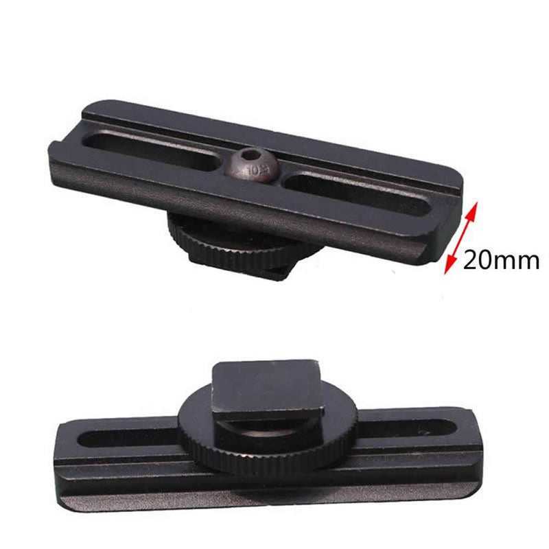 Higoo Universal Camera Flash Hot Shoe 20mm Rail Adapter for Optics Scope Sight