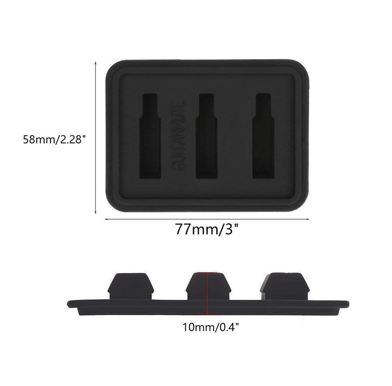 Timiy Durable Soft Rubber Acoustic Guitar Practice Mute Guitar Silencer Pad-Pack of 2