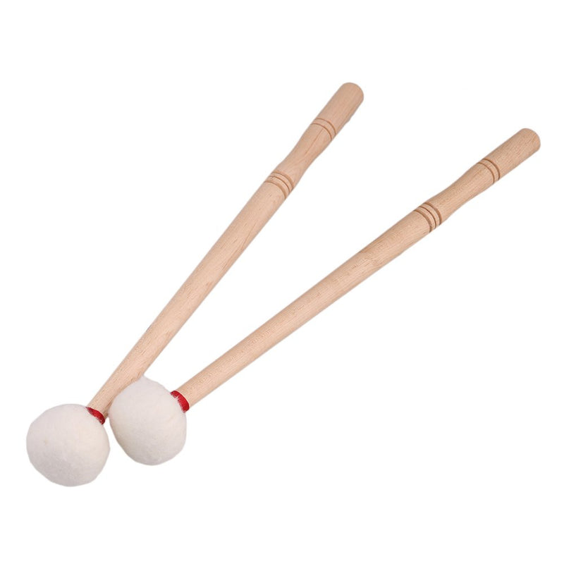 12 Inch Timpani Mallet Timpani Stick Multi-Purpose Felt Mallet Soft Felt Head Wood Handle Pack of 2