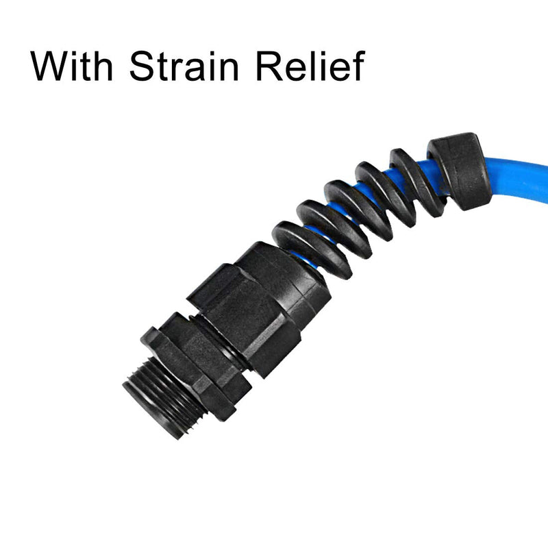 [AUSTRALIA] - uxcell 12Pcs PG9 Cable Gland Black Waterproof Plastic Joint with Strain Relief for 4mm-8mm Dia Wire 