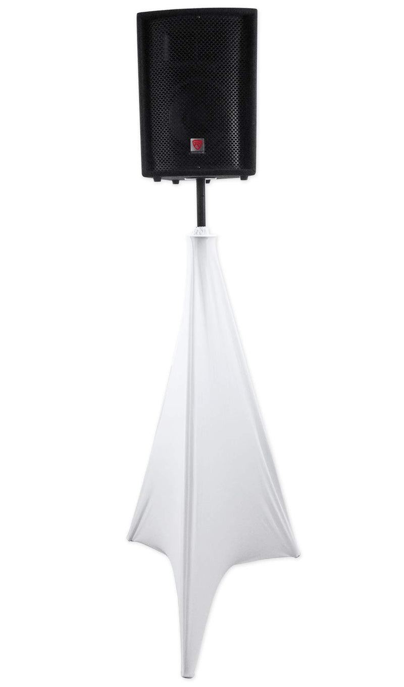 [AUSTRALIA] - Rockville White Tripod PA Speaker Stand Scrim Cloth + Carry Bag (RSC7W) For Speaker Stand 