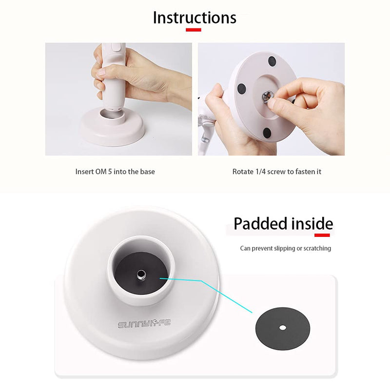 [AUSTRALIA] - OM5 Base Stabilizer Accessories Handheld Gimbal Phone Stand Mount Base for DJI OM5 Grey 