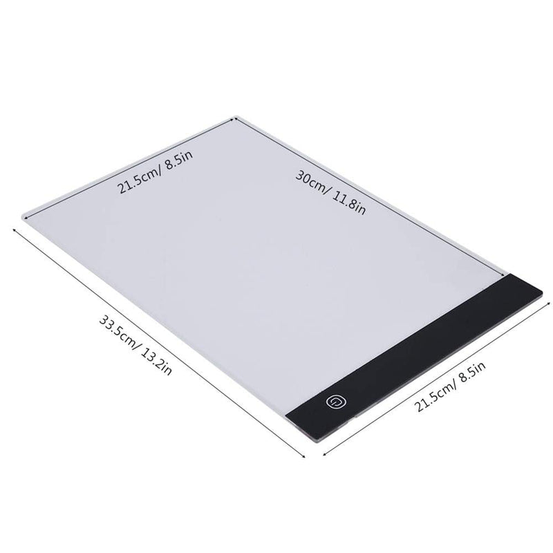 Light Tracing Drawing Board, A4 USB LED Light Stencil Board Light Box Tracing Drawing Board with USB Cable (3-Level Adjustable Brightness) 3-Level Adjustable Brightness