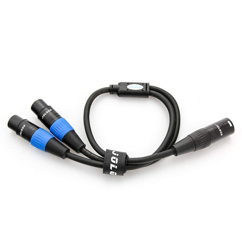 [AUSTRALIA] - XLR Splitter Cable, XLR Male to Dual XLR Female Y Splitter Microphone Cable, Male to 2 Female XLR Y Cable, 1.6 Feet - JOLGOO 