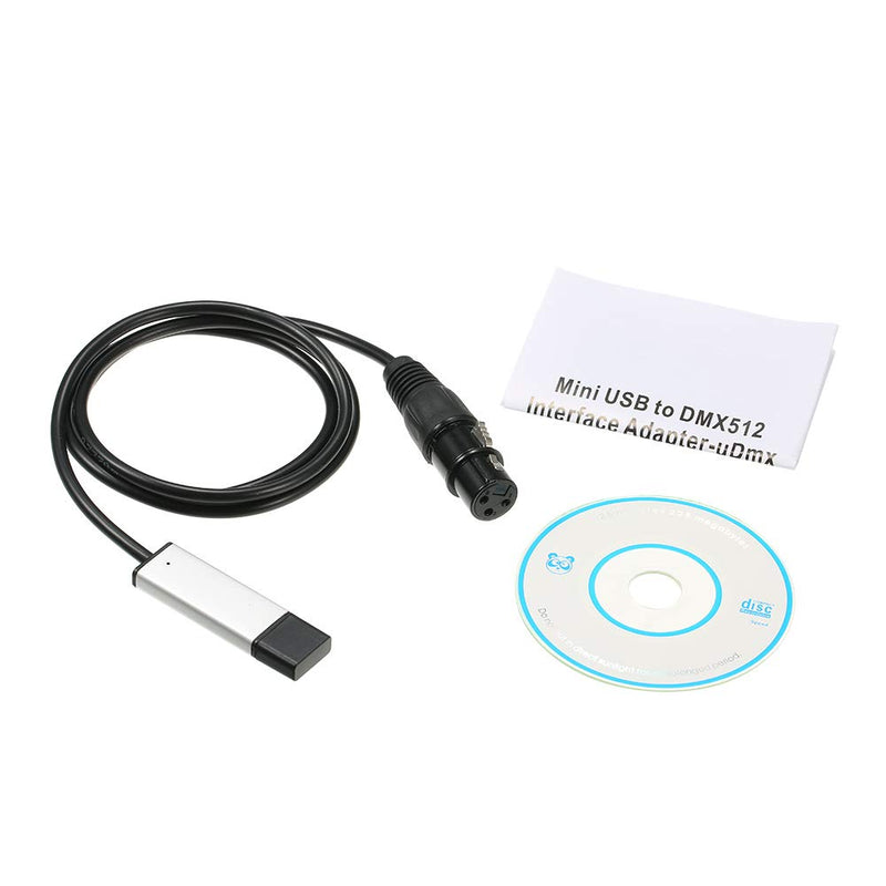 [AUSTRALIA] - Lixada USB to DMX Interface Adapter Controller DMX512 for PC Stage Lighting Controller Dimmer Dongle Freestyler 