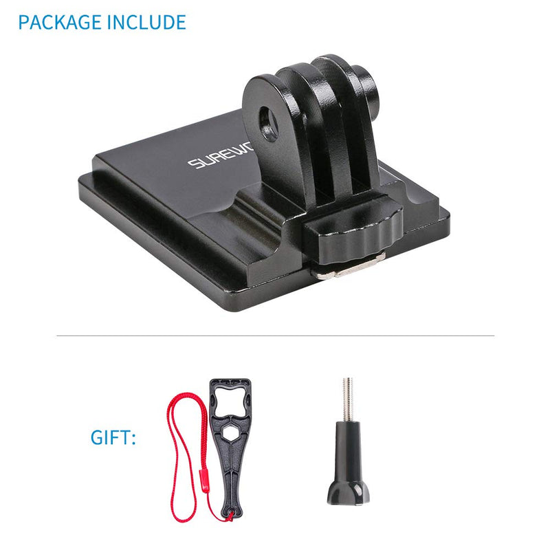 [AUSTRALIA] - SUREWO Aluminum NVG Mount Compatible with GoPro Hero 10/9/8/7/6/5 Black, Tactical Helmet NVG Mount Compatible with DJI Osmo Action 2,Insta360 ONE R/AKASO/Crosstour and Most Action Cameras 