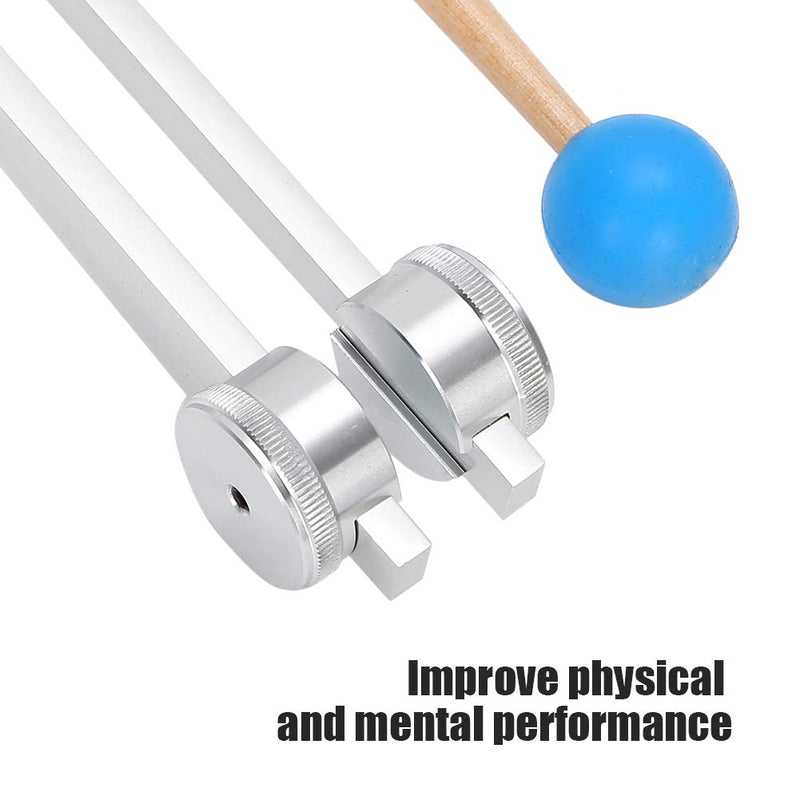 Brrnoo Aluminum Alloy Tuning Fork, 126.22Hz Sun Gear Tuning Fork Yoga Meditation Tuning Energy Fork With Hammer Vibration Sound Therapy Tool