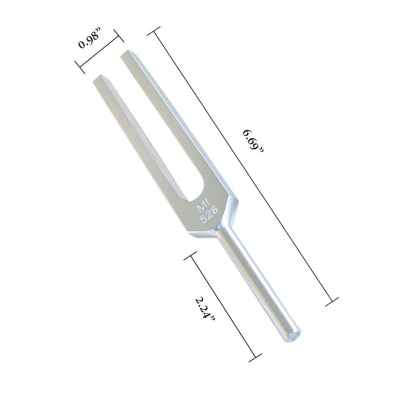 Mr. Sleeply 528 Hz Tuning Fork, 528 MI for DNA Repair Healing 528hz Tuner with Silicone Hammer and Cleaning Cloth Perfect Healing Musical Instrument Aluminum Alloy Tuning Fork part of Solfeggio Tuning