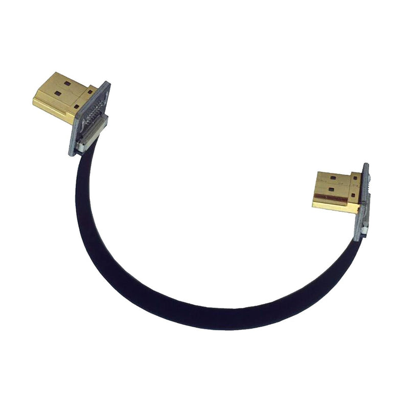 FPV HDMI Cable, Kework 20cm FPV HDMI Slim Flat Cable, 90 Degree Downward Standard HDMI Male Interface to 90 Degree Downward Standard HDMI Male Interface for RED BMCC FS7 C300 (Double Downward) Double Downward