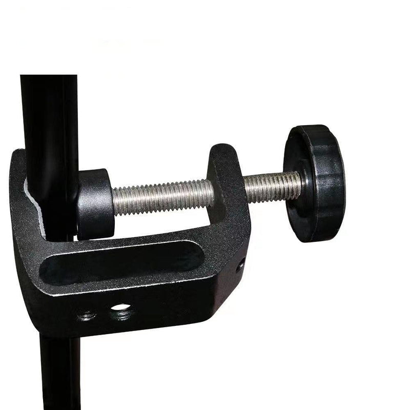 Eyluck Universal C-Clamp, Heavy Duty Sturdy 1/4 And 3/8 Thread Hole for Desktop Mount Holder, Photo Studio Photography, Quick Release U Clip Holder(Black,4-Pack)