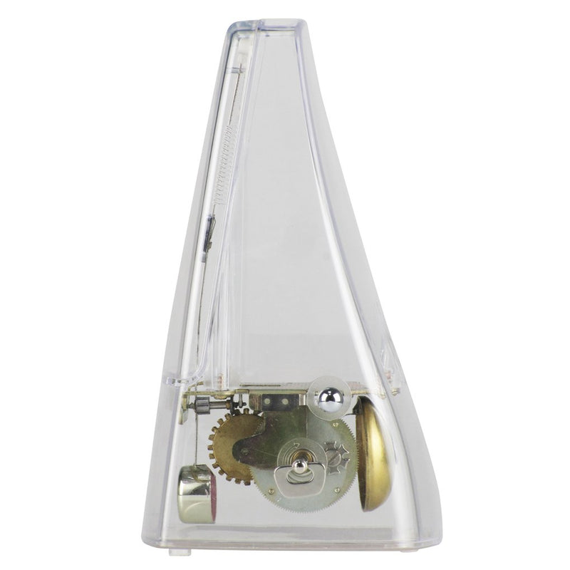 FLEOR Professional Pyramid Mechanical Metronome Musical Timer Beat Tempo for Guitar Bass Piano Violin, Transparent