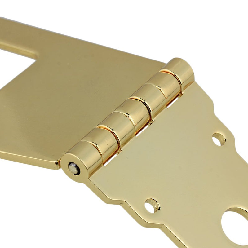 Yibuy Bridge Tailpiece Golden for JAZZ 6 String Guitar