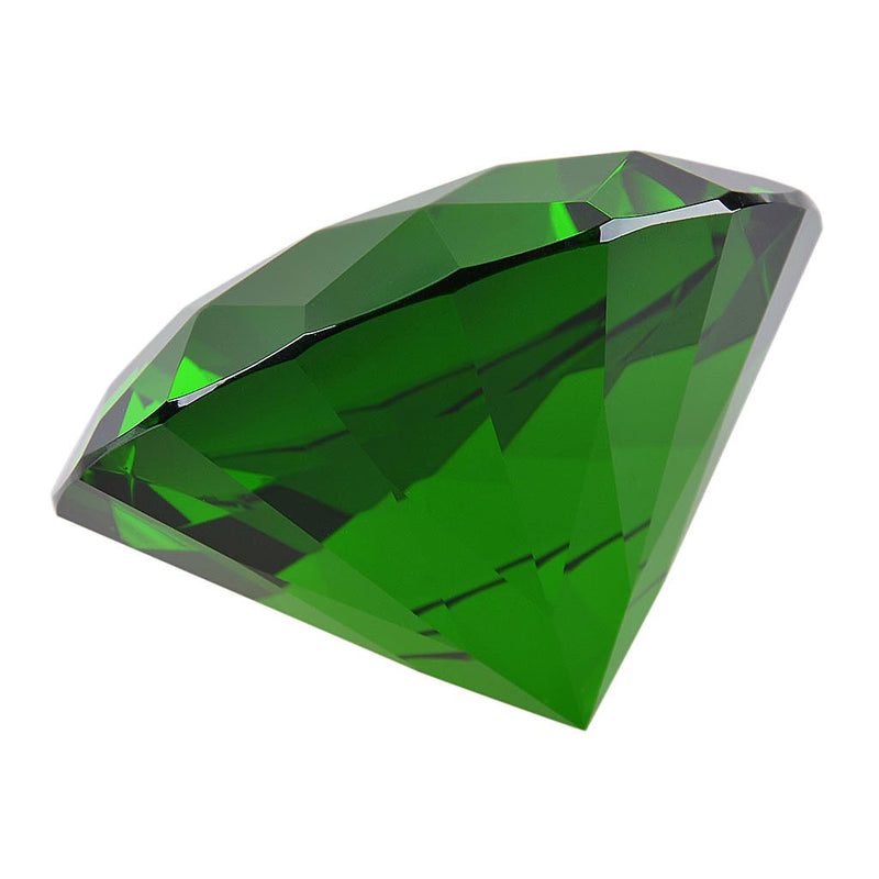 LONGWIN 50mm (2") Crystal Faceted Diamond Paperweight Wedding Favor Home Decor Green