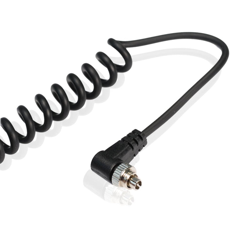 [AUSTRALIA] - Foto&Tech 3.5 mm to Male Flash PC Sync Cable, 14 Inch Coiled Cord with Screw Lock, Compatible with Nikon Canon and Most DSLR Cameras PocketWizard Plus III Plus II Mini Phone PC1 (3 Pieces) 3 PCS 