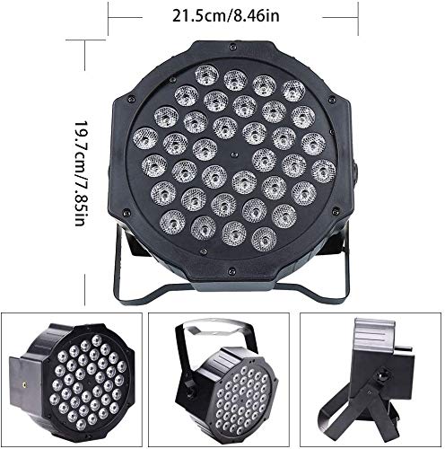 Stage Lights 36 Led Par Lights for Party Disco Wedding with Remote and DMX Control Sound Activated RGB Party Lights (1 Pack) 1 pack