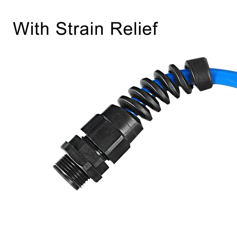 [AUSTRALIA] - uxcell 25Pcs PG7 PG9 PG11 PG13.5 PG16 Cable Gland Black Waterproof Plastic Joint with Strain Relief 