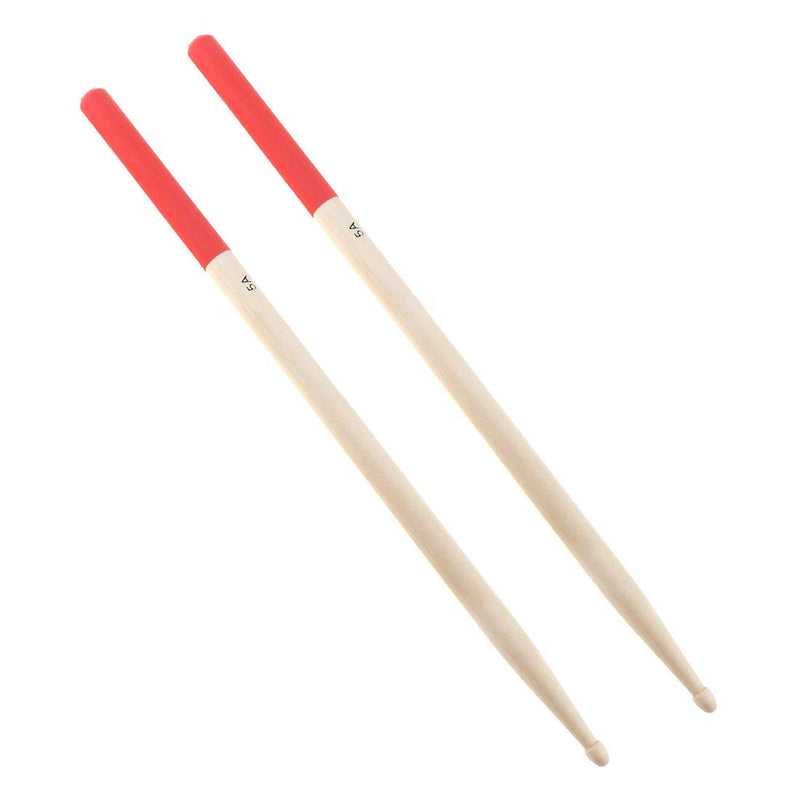 YiPaiSi 2pcs 5A Drum Sticks, 5A Maple Wood Drumsticks, Non-Slip Drum Sticks, 5A Wood Tip Maple Wood Drumstick For Kids Students, Adults (Red)