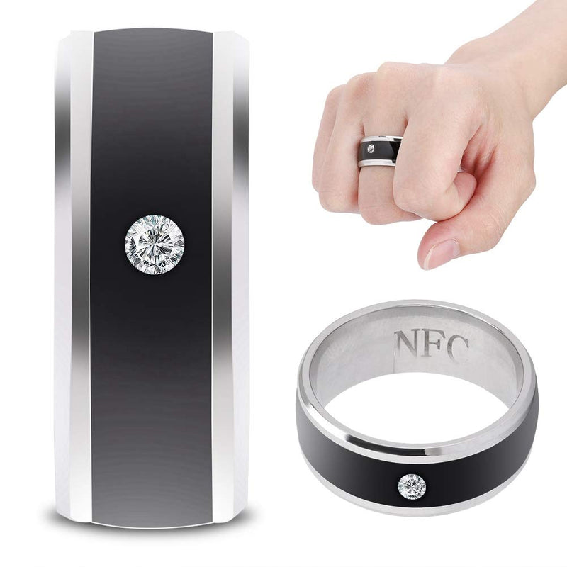 NFC Multi-Function Smart Rings Magic,Wearable Device Universal for Mobile Phone, Connecte to The Mobile Phone Function Operation and Sharing of Data(9in) 9in