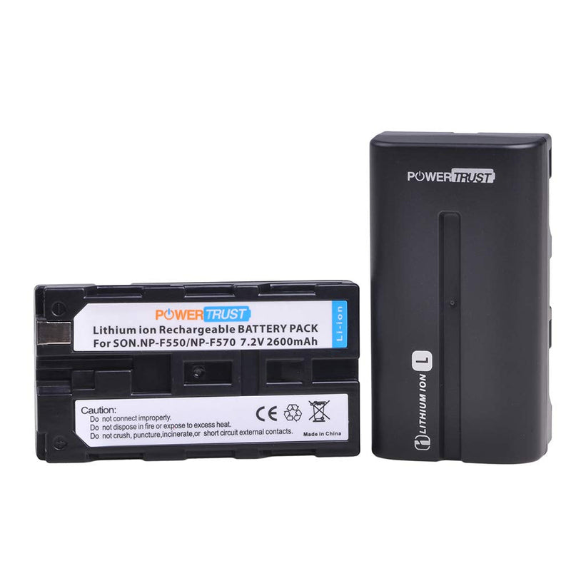 PowerTrust 1-Pack NP-F550 NP-F570 Battery + LED USB Charger for Sony NP-F330 NP-F530 NP-F730 NP-F750 NP-F960 NP-F970 CCD-RV100 CCD-RV200 SC5 SC9 TR1 TR940 TR917 Camera Batteries