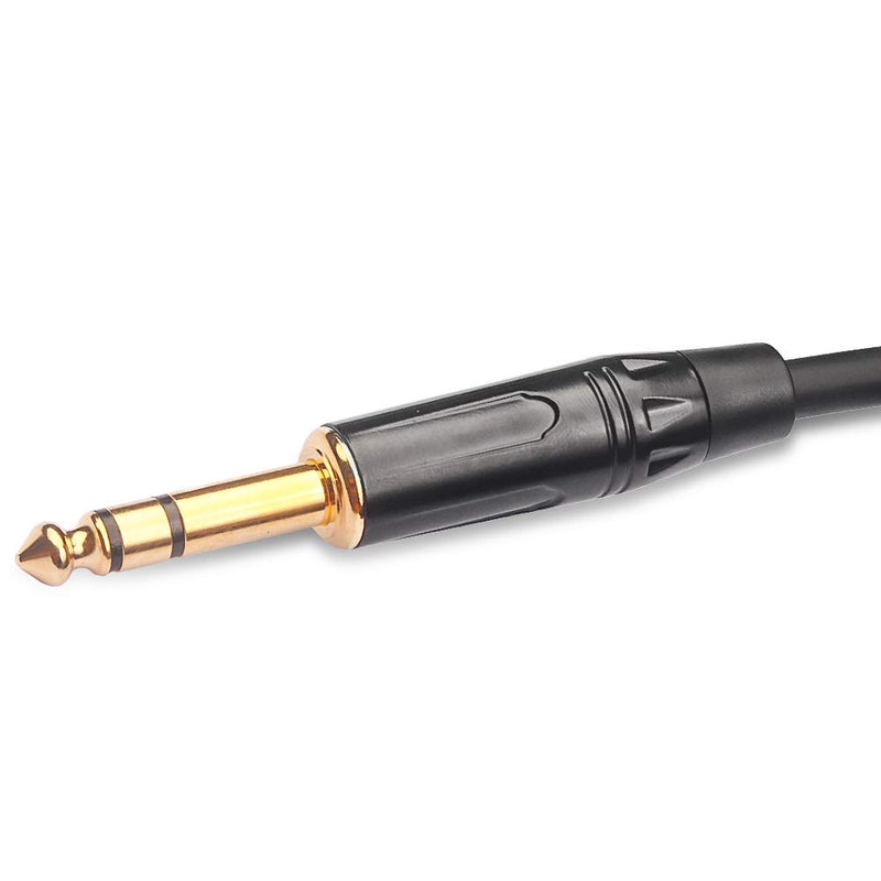 [AUSTRALIA] - TOMROW Profession 1/4 to XLR Microphone Cable 10FT 6.35mm (1/4 Inch) TRS Male to 3 PIN XLR Male Balanced Cable, Black 