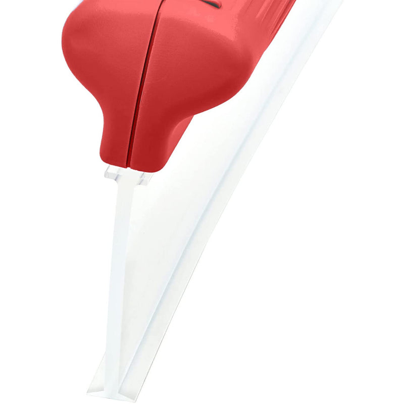 One Pass Classic 12" Waterblade Silicone T-Bar Squeegee Red - Made in USA (Red)