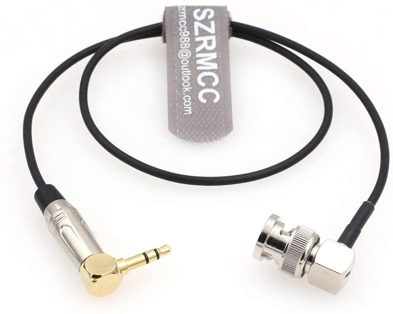 [AUSTRALIA] - SZRMCC Tentacle Sync Right Angle 3.5mm TRS to BNC Timecode Cable for ARRI Camera C300 C500 F55 PDW-700 (50cm) 50cm 