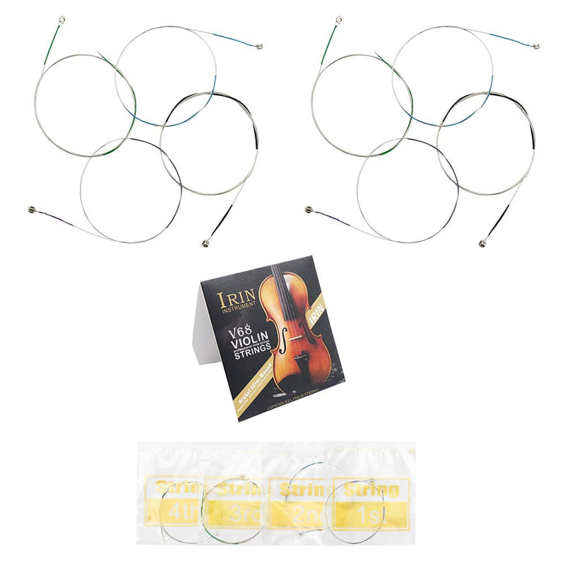 Mowind Violin strings Full Set (G-D-A-E) violin Fiddle String Strings Steel Core Nickel-silver Wound with Nickel-plated Ball End for 4/4 3/4 2/4 1/4 1/8 Violins Universal 3Sets 12pcs