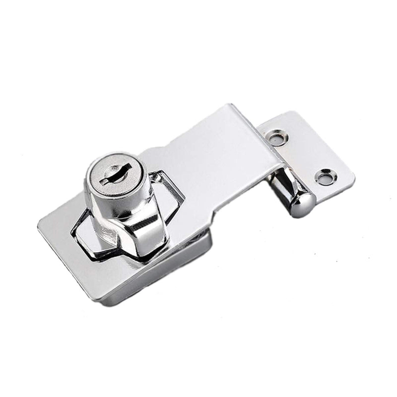 90 Degree Angle Twist Knob Keyed Locking/Hasp Locks,2.5",Hasp for Small Doors, Cabinets and More(with Screws and Keys)