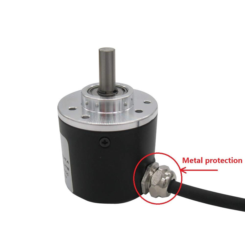Taiss/AB 2 Phase Incremental Rotary Encoder 360P/R DC 5-24v Wide Voltage Power Supply 6mm Shaft 360P/R