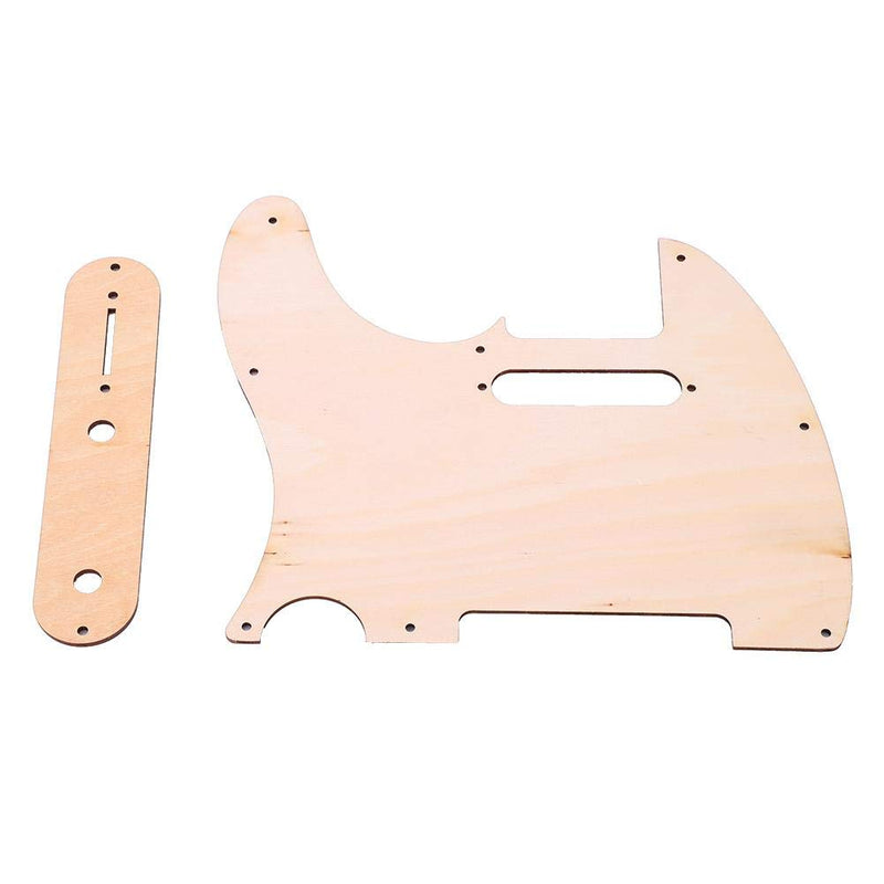 Dilwe Guitar Pickguard, Maple Wood Plate Protector Engraving Vintage Style Pickguard Set for TL Guitar Replacement Parts