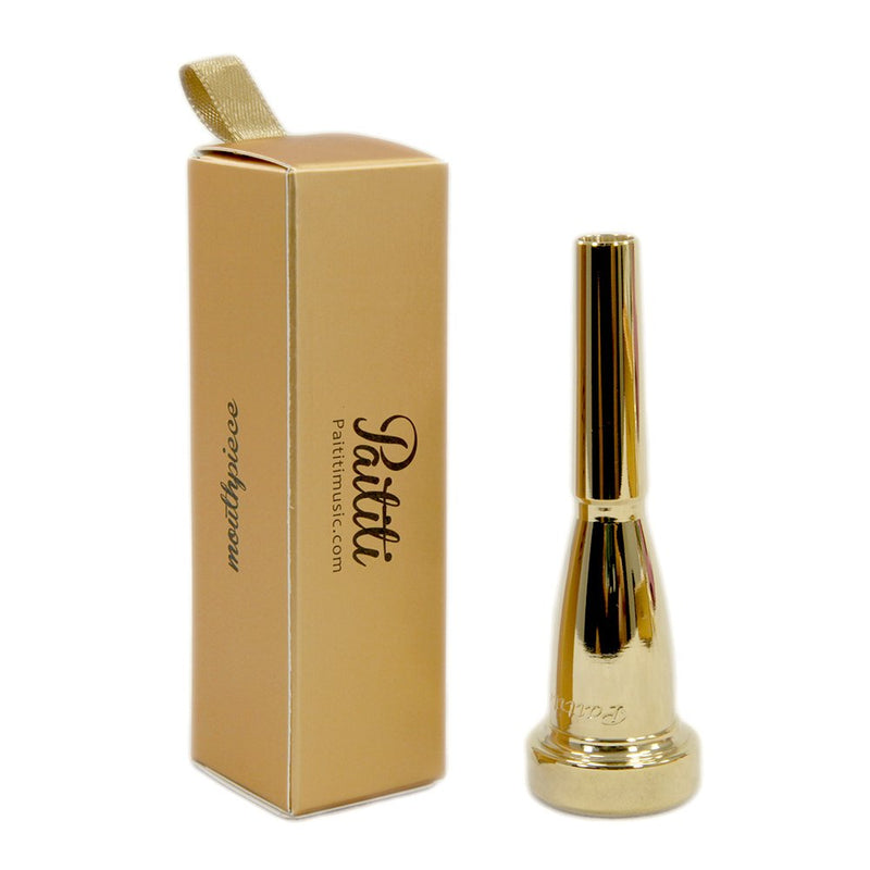 Paititi Gold Plated Rich Tone Bb 1C Trumpet Mouthpiece 1C Rich Tone Gold Plated