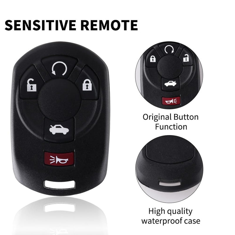 Raryloy Keyless Entry Remote Key Fob for 2005 2006 2007 Chevy Corvette Cadillac STS M3N65981403