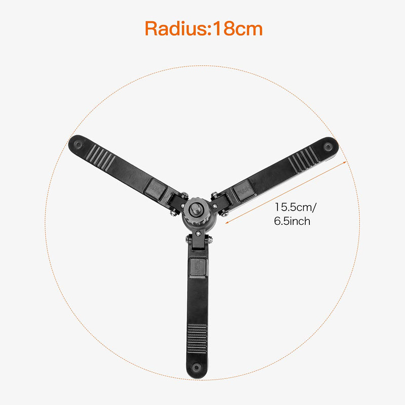 Koolehaoda Mini Tripod,Universal 3 Legs Monopod Base Stand Unipod Support With 3/8" Screw For Monopods Ballhead - KM3