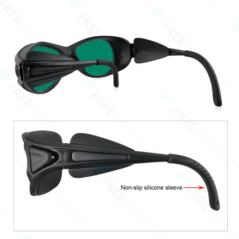 FreeMascot Professional OD 6+ 190nm-380nm / 600nm-700nm Wavelength Violet / Red Laser Safety Glasses Style 2