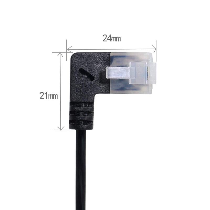 [AUSTRALIA] - Xiwai Ultra Slim Cat6 Ethernet Cable RJ45 Left Angled 25cm UTP Network Cable Patch Cord 90 Degree Cat6a LAN for Laptop Router TV Box Black Angled Left-Left 